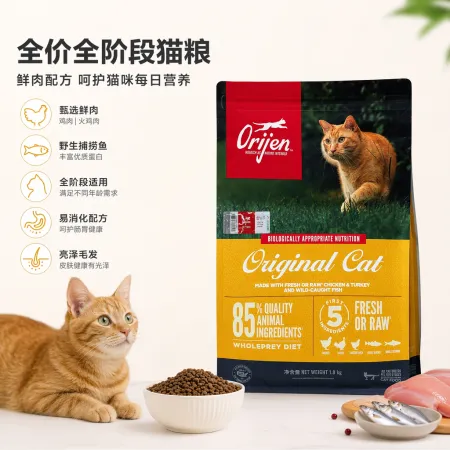 The Orange Cat Food Bag is a pet food storage bag designed for an orange cat on the grass The Orange Cat Food Bag is a pet food storage bag designed for an orange cat on the grass